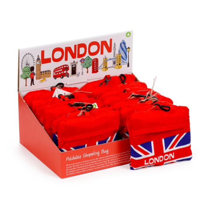 Ihopvikbar Återanvändbar Shoppingväska London Souvenir Landmarks