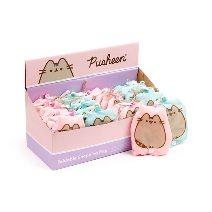 Ihopvikbar Återanvändbar Shoppingväska Pusheen the Cat Hjärtan & Stjärnor
