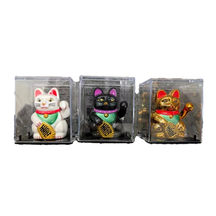 Maneki Neko Vinkande Katt Mini Solcellsfigur