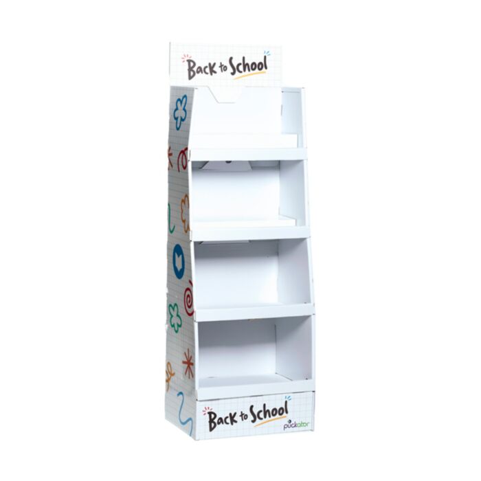 Back to School Essentials Displayställ med 4 Hyllor - Endast Displatställ