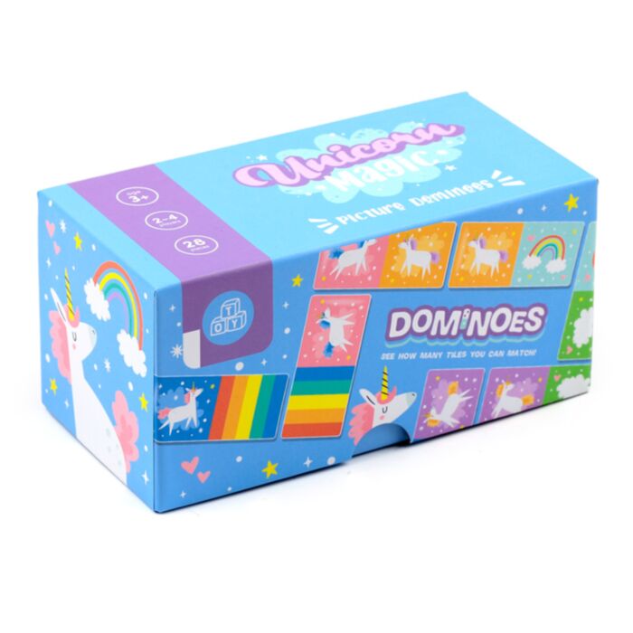 Unicorn Magic Enhörning Dominospel för Barn