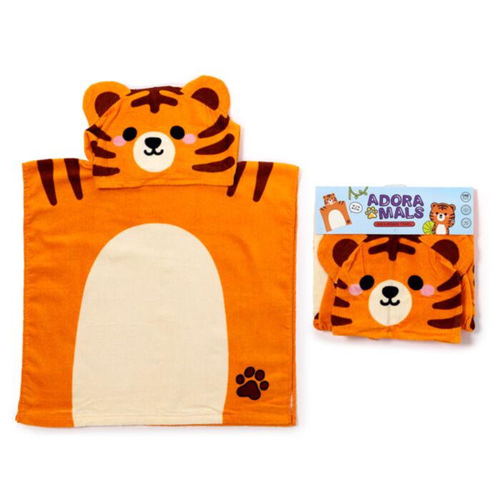Alfie the Tiger Adoramals Barnhandduk med Huva