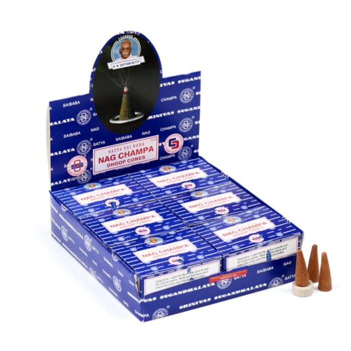 01431 Satya Sai Baba Nag Champa Dhoop Rökelsekoner
