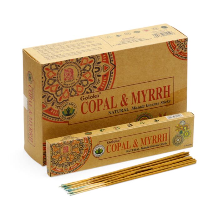 Goloka Organika Copal & Myrrh Rökelsestickor