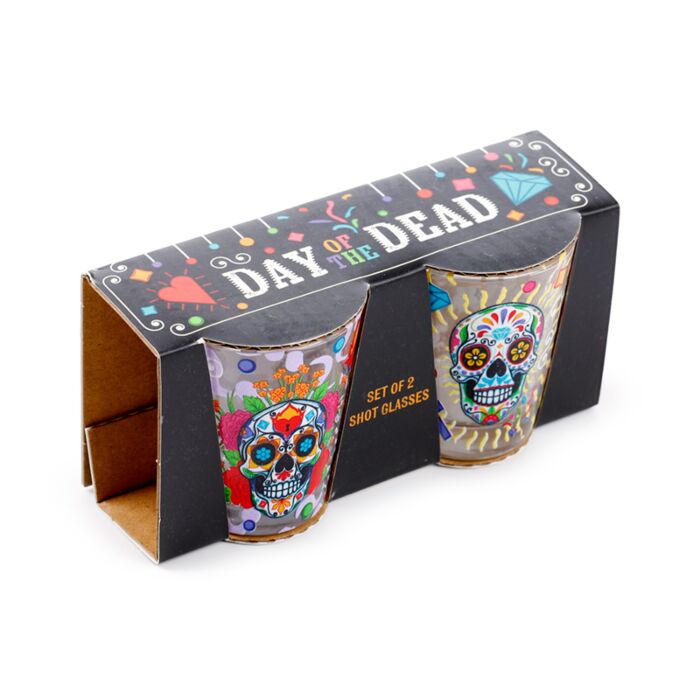 2-Pack Day of the Dead Shotglas (50ml)