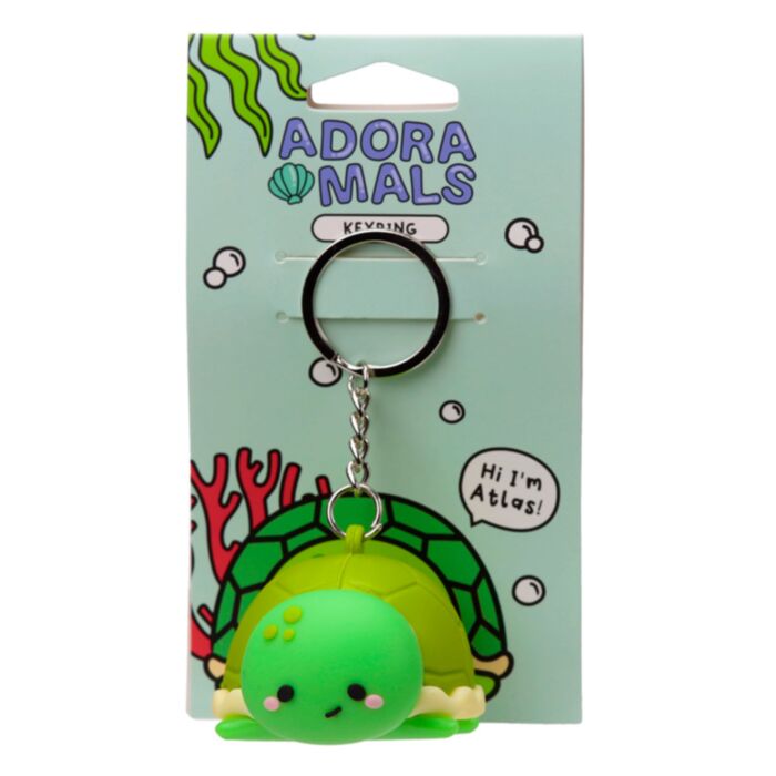 Atlas the Turtle Sköldpadda Adoramals 3D PVC Nyckelring