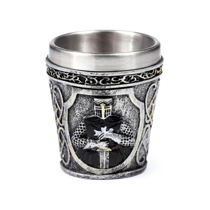 Dekorativ Medeltida Svart Riddare Shotglas
