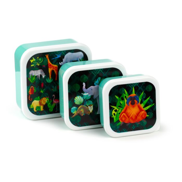 3-Pack Lunchlådor M/L/XL Animal Kingdom