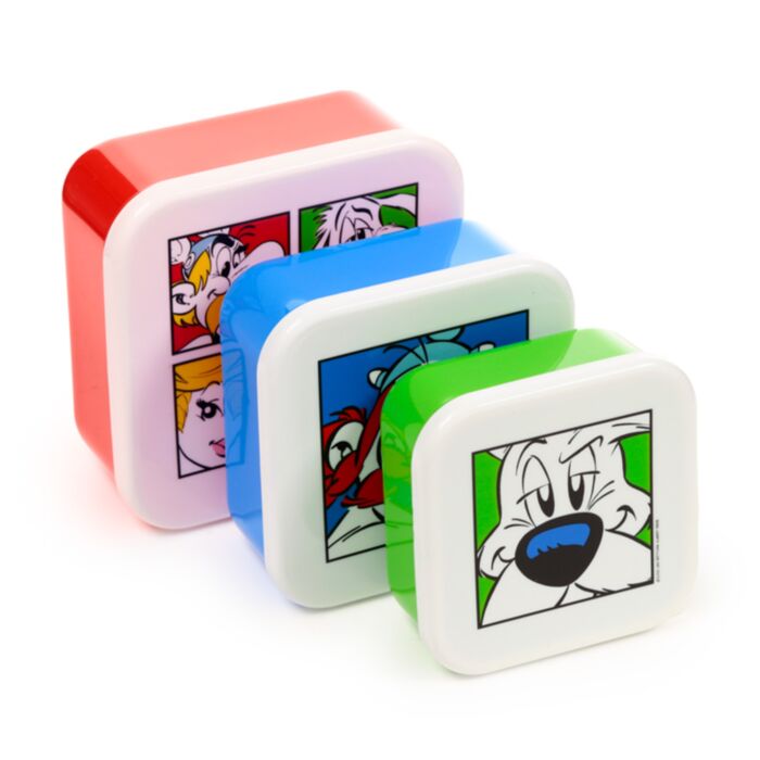 3-Pack Lunchlådor M/L/XL Asterix, Obelix, Idefix (Dogmatix) 2025 
