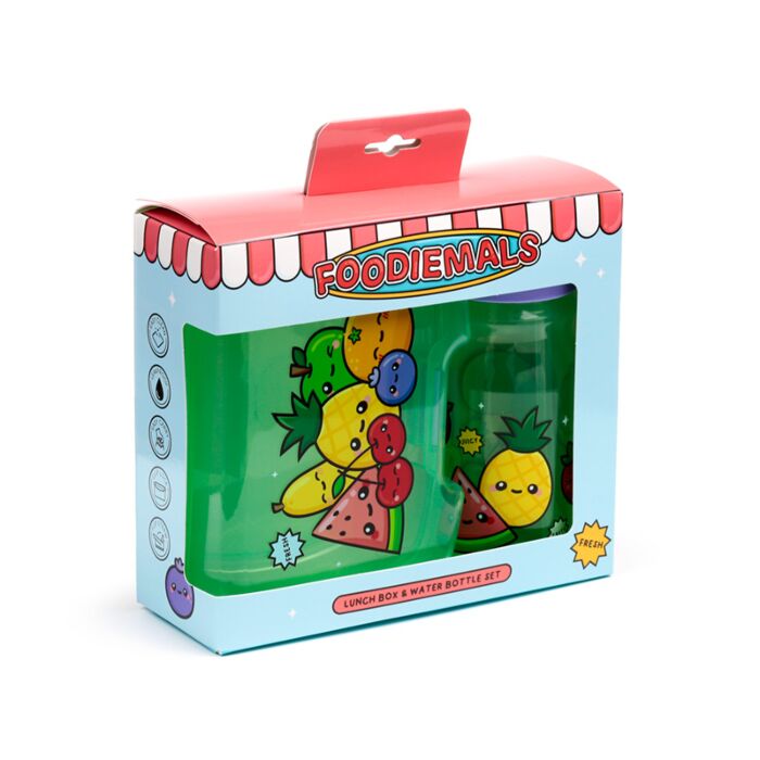 Foodiemals Lunchlåda & Vattenflaska-Set