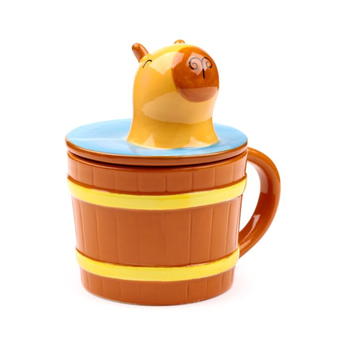 Capybara Keramikmugg med Lock