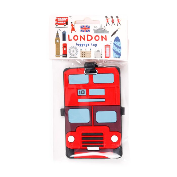 London Buss PVC Bagage Tag
