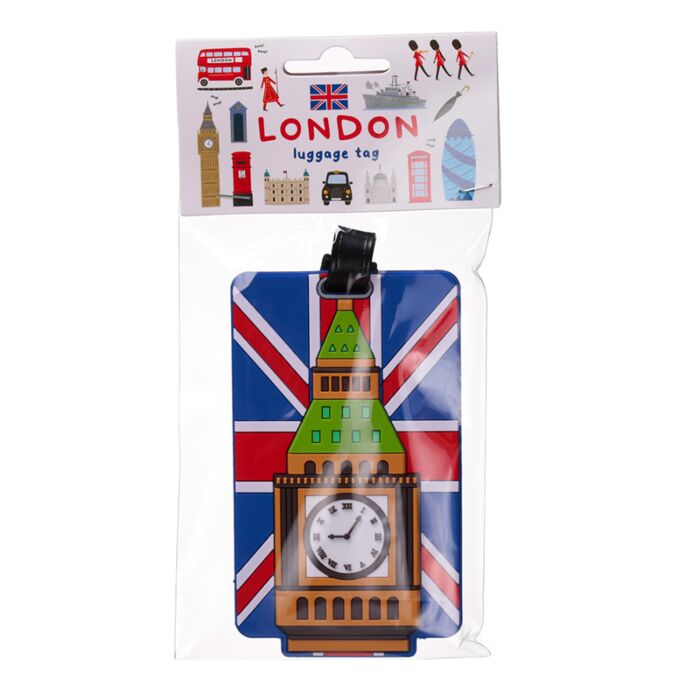 PVC Bagagelapp - London Unionflagga Big Ben