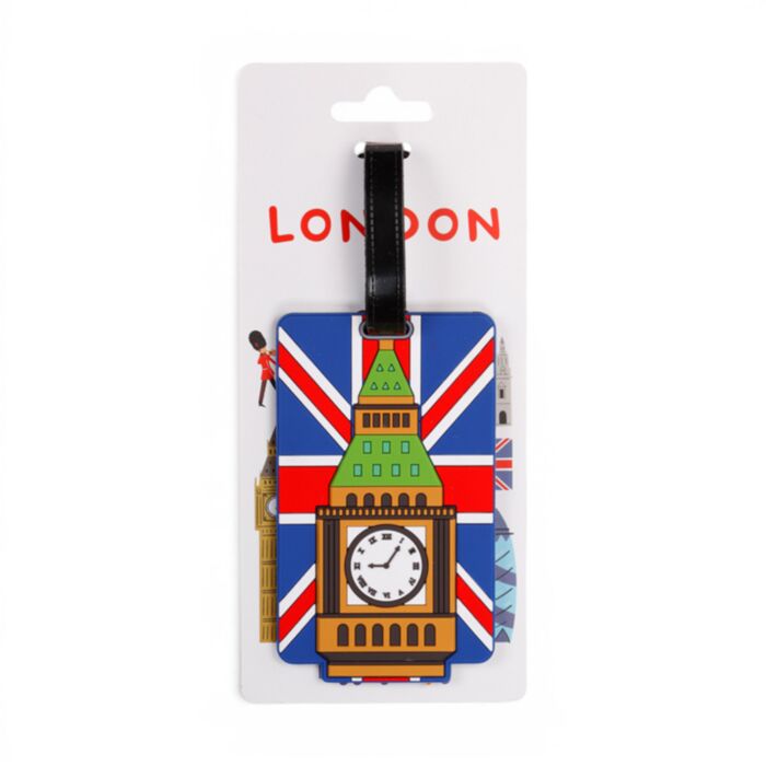 PVC Bagagelapp - London Unionflagga Big Ben