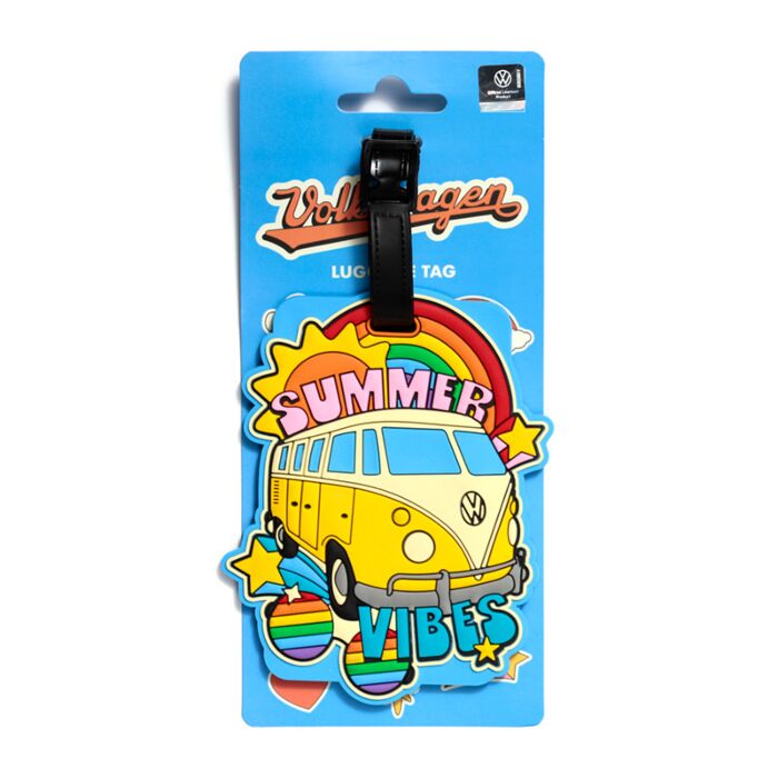 Volkswagen VW T1 Camper Bus Summer Vibes PVC Bagagelapp