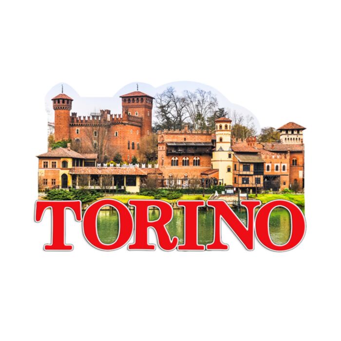 3D Tryckt Kustsouvenir Magnet Torino Borgo Medievale