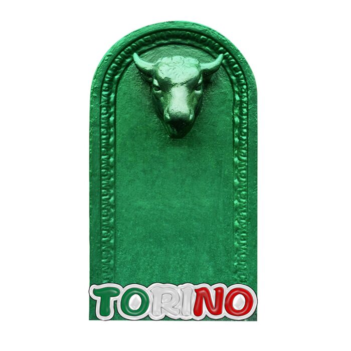 3D Tryckt Kustsouvenir Magnet Torino Fountain Turet