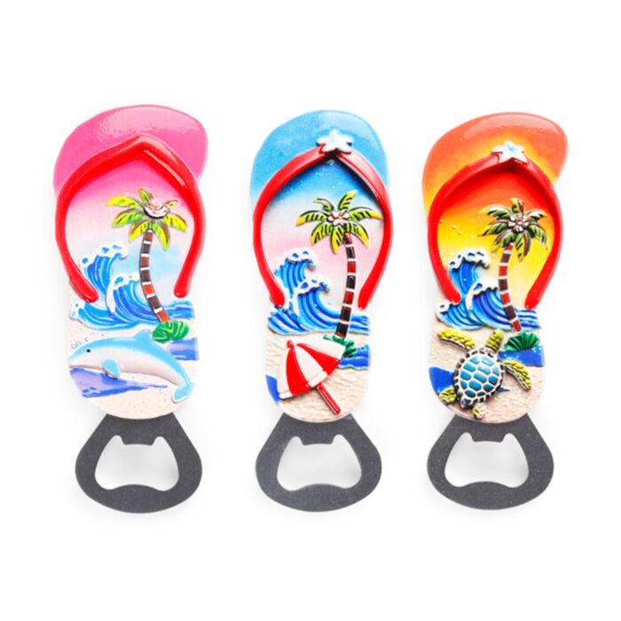 Souvenir Kust Magnet Kapsylöppnare Flipflop-formad