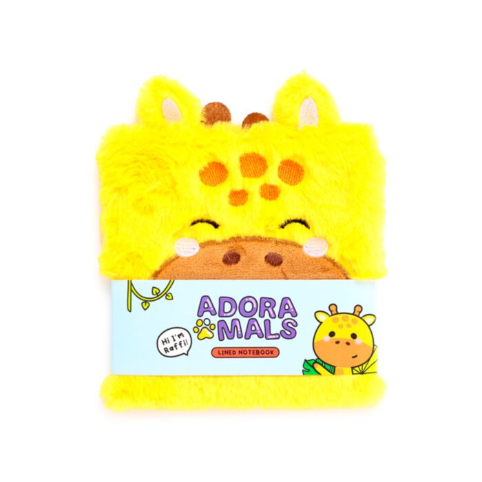 Adoramals Raffi the Giraffe Giraff Plysch Fluffies Anteckningsbok