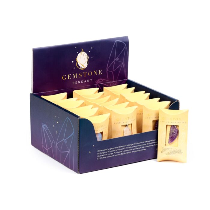 Helande Sten Ädelsten Änglavingsformat Smycke