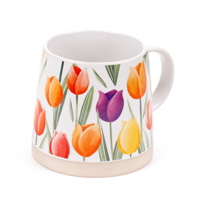 Tulips Tulpaner Avsmalnad Mugg i Stengods