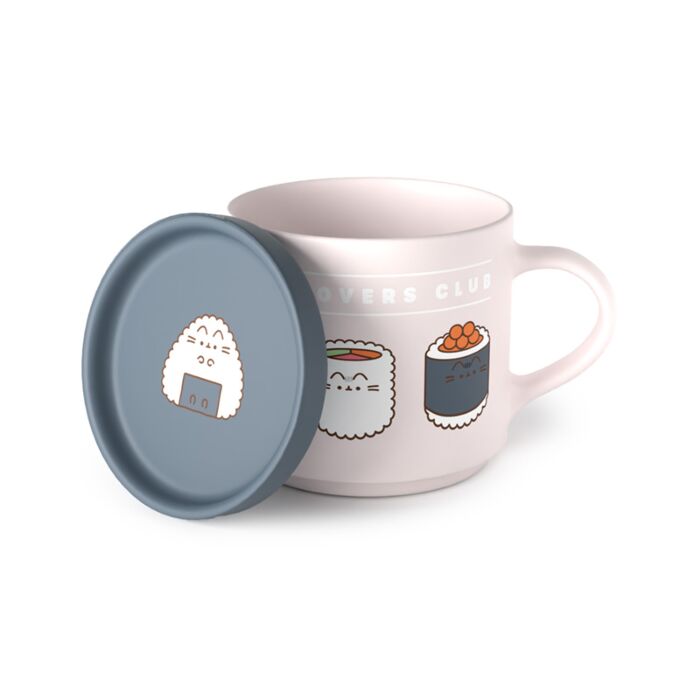Pusheen the Cat Katt Sushi Lover Porslinsmugg & Underlägg Lock Set