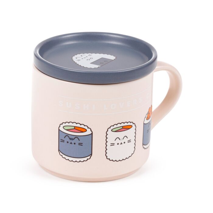 Pusheen the Cat Katt Sushi Lover Porslinsmugg & Underlägg Lock Set