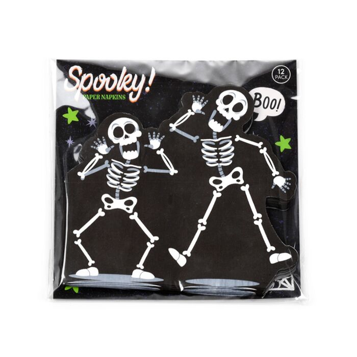 Halloween Skelett 12-Pack 3ply Party Pappersservetter
