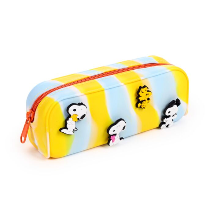 Peanuts Snoopy Snobben & Woodstock Pennfodral i Silikon med Figurer