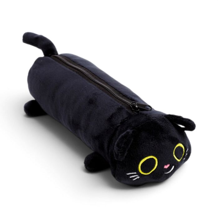 Lucky the Black Cat Svart Katt Plysch Pennfodral