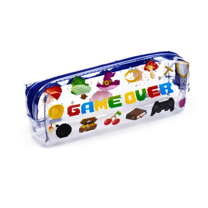 Game Over Genomskinligt Pennfodral