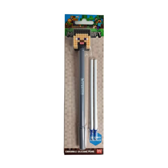 Minecraft Steve Suddbar Bläckpenna med Silikontopp