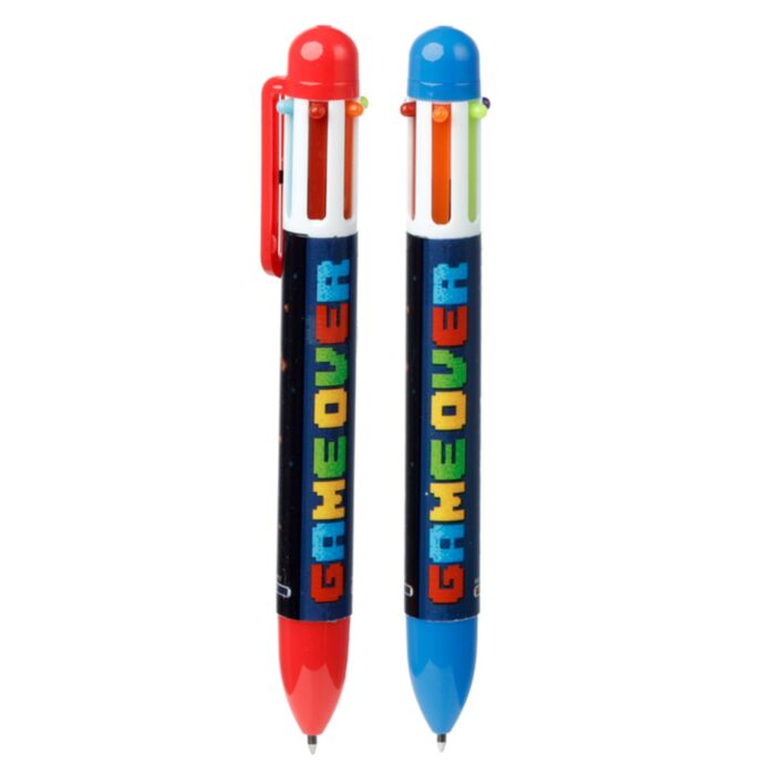 Game Over Penna med Multifärg (6 Färger)