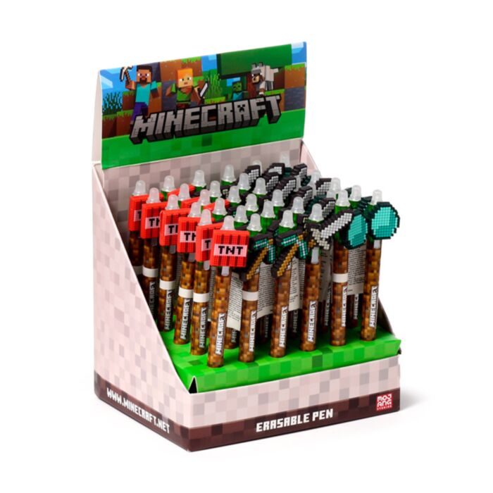 Inkredible Suddbar Bläckpenna med Minecraft Verktyg Silikontopp