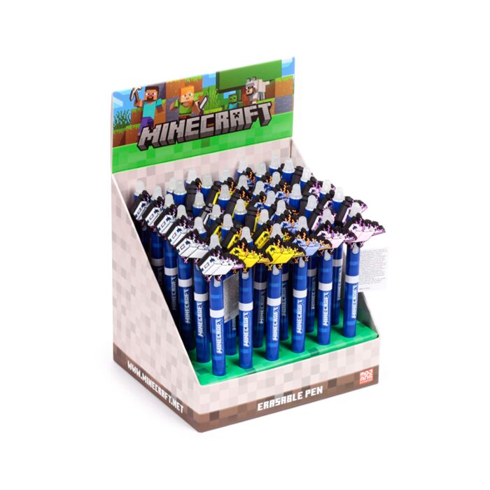Inkredible Suddbar Bläckpenna med PVC Minecraft Topp