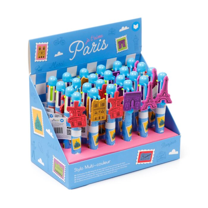 Je t'aime Paris Penna med Multifärg och Figur (6 Färger)