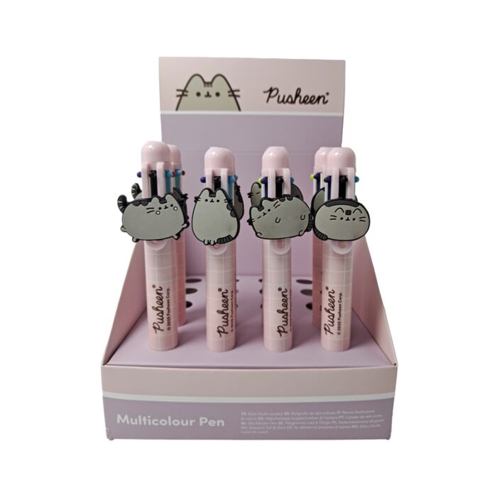 Pusheen the Cat Katt Penna med Multifärg och Figur (6 Färger)