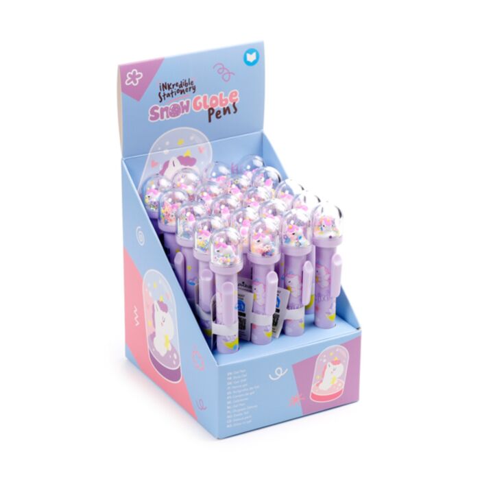 Unicorn Magic Enhörning Penna med Snöglobtopp
