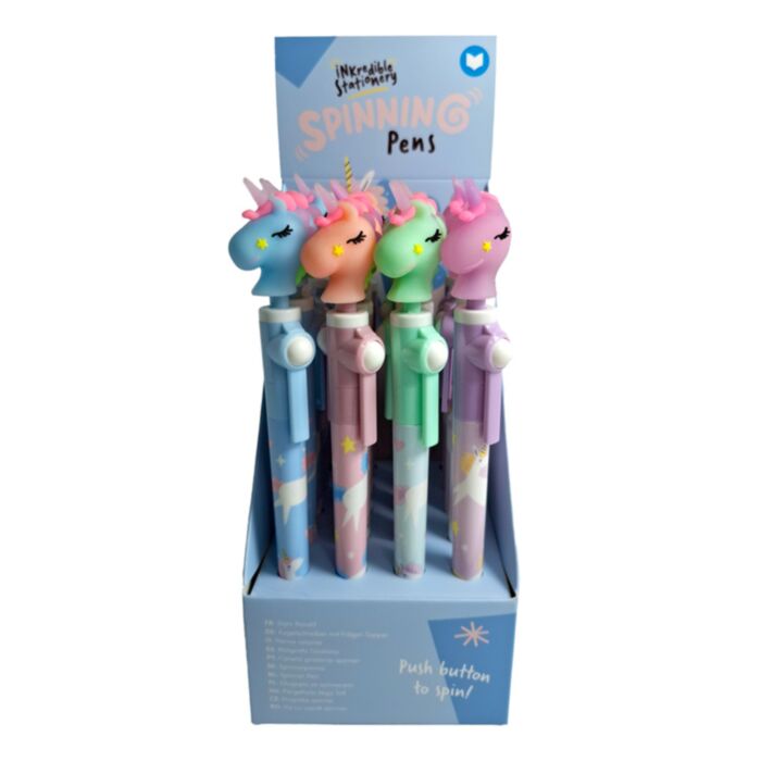 Unicorn Magic Enhörning Penna med Snurrande Topp