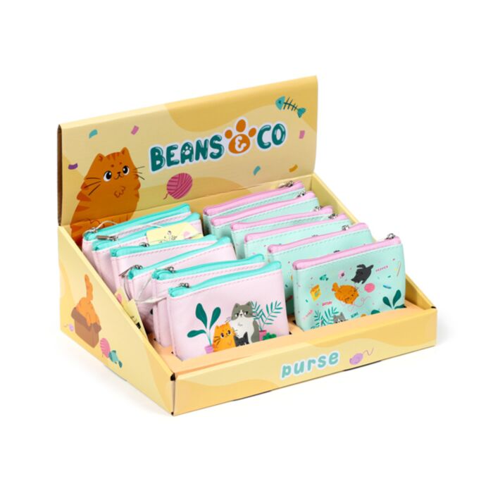Beans & Co Katter PVC Portmonnä