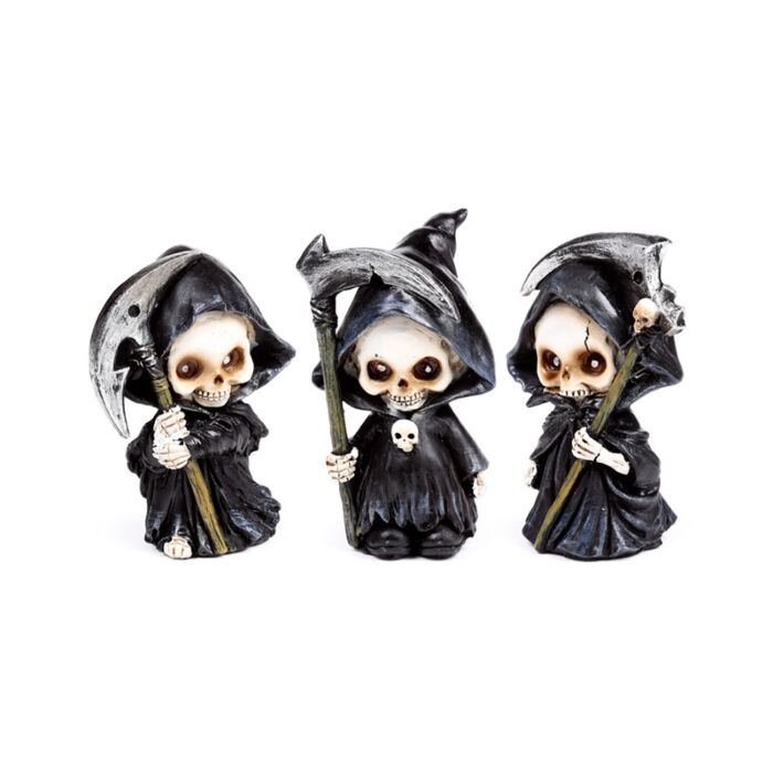 The Reaper Mini Dödskalle 3-Pack med Lie
