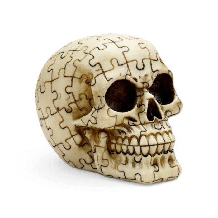 Dödskalle med Pusselmönster Ornament