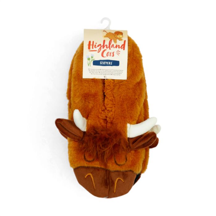 Highland Coo Ko Anti-Slip Plysch Tofflor EU36-38/UK3-5