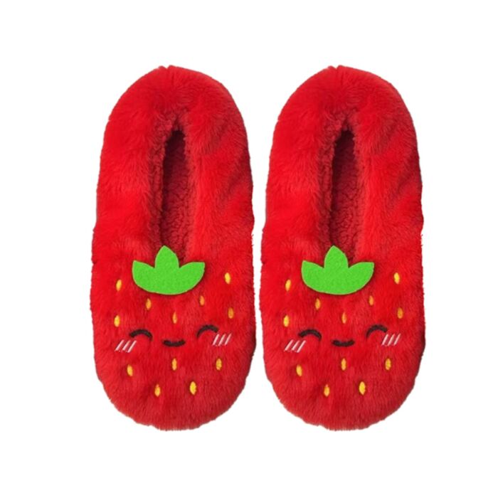 Foodiemals Jordgubbe Anti-Slip Plysch Tofflor EU36-38/UK3-5