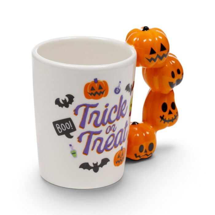 Spooky Trick or Treat Pumpor Keramikmugg med Format Handtag