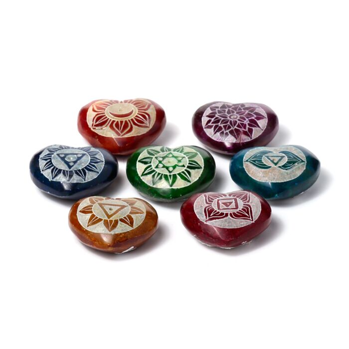 Snidad Täljsten Chakra Hjärta Rökelsehållare