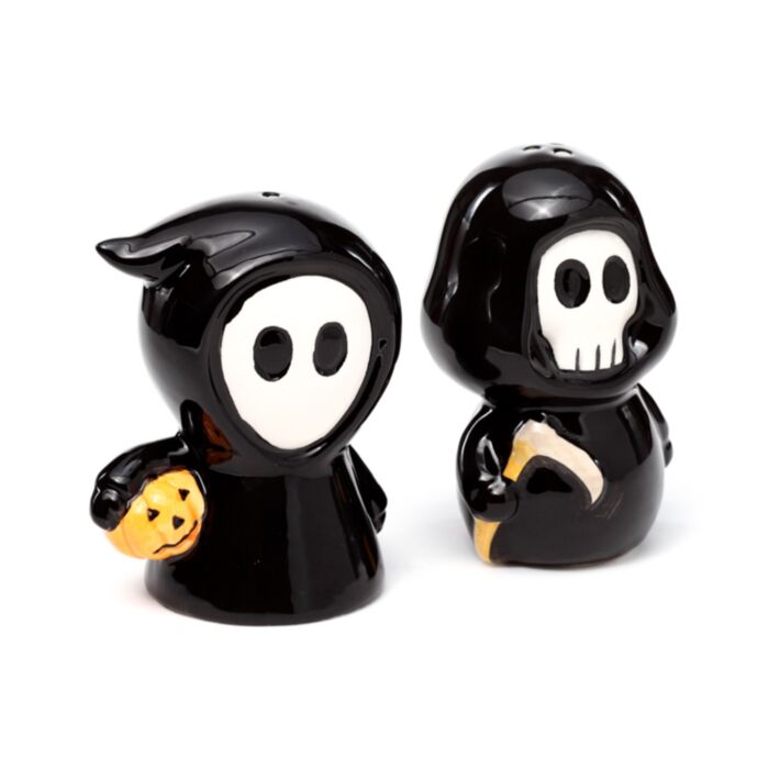 Dödskallepojke & Spökpojke Salt & Pepparset i Keramik