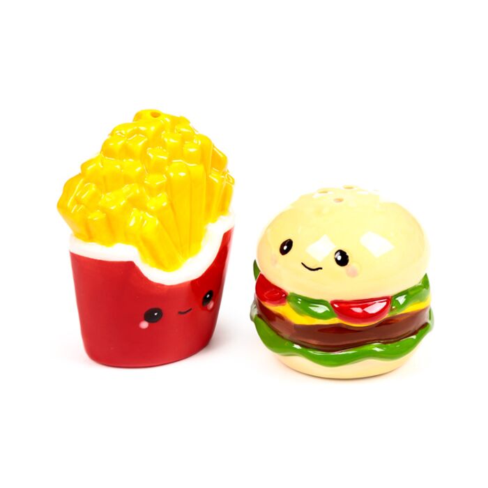Hammy the Burger & Fries Foodiemals Salt & Pepparset i Keramik