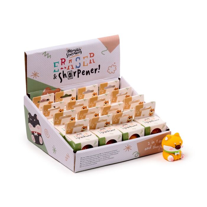 Söt Hund 2-i-1 Pennvässare & Suddgummi