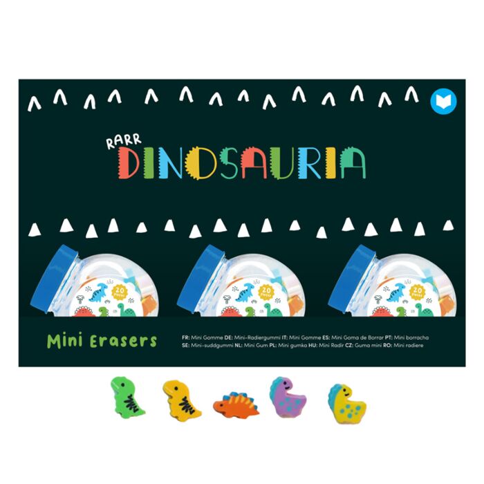 Dinosauria Dinosaurie Mini Suddgummin i Burk